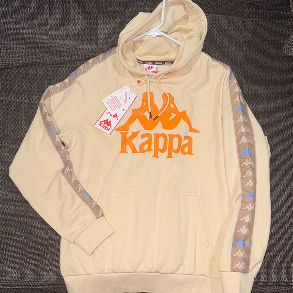 Kappa Men's Cream Hoodie with Orange and Blue BNWT Matching pants separate!